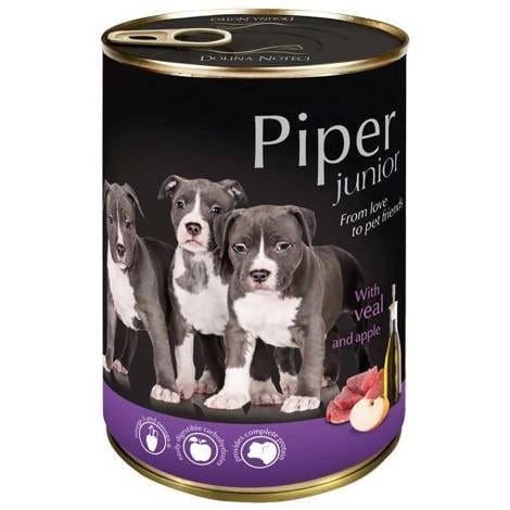 ⁨DOLINA NOTECI Piper Junior with veal and apple - wet dog food - 400g⁩ at Wasserman.eu