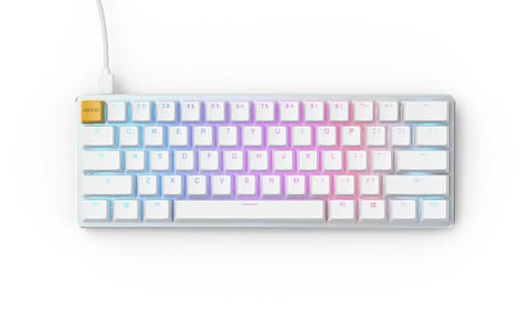 ⁨Glorious PC Gaming Race GMMK keyboard USB QWERTY US International Silver, White⁩ at Wasserman.eu