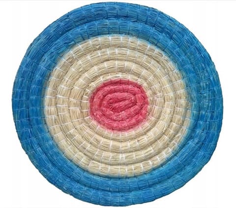 ⁨Round straw archery mat 65 cm - painted target zones⁩ at Wasserman.eu