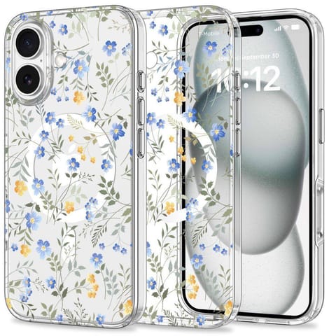 ⁨Etui IPHONE 16 Tech-Protect MagMood MagSafe Spring Flowers transparentne⁩ w sklepie Wasserman.eu