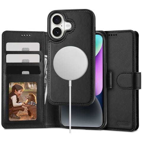 ⁨Etui IPHONE 16 Tech-Protect Wallet MagSafe czarne⁩ w sklepie Wasserman.eu