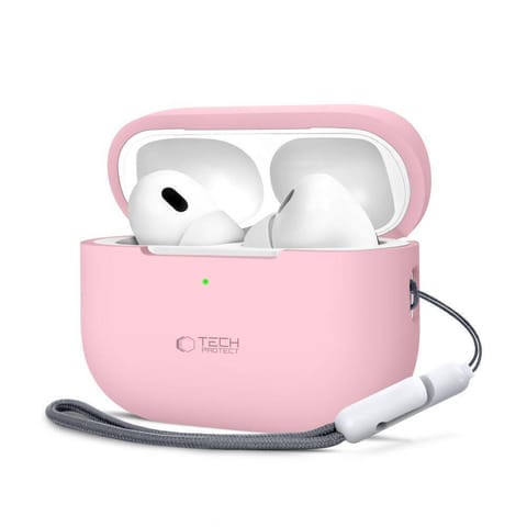 ⁨Etui APPLE AIRPODS PRO 1 / 2 Tech-Protect Silicone Dusty różowe⁩ w sklepie Wasserman.eu