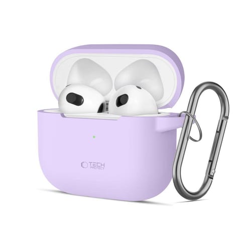 ⁨Etui APPLE AIRPODS 3 Tech-Protect Silicone lawendowe⁩ w sklepie Wasserman.eu