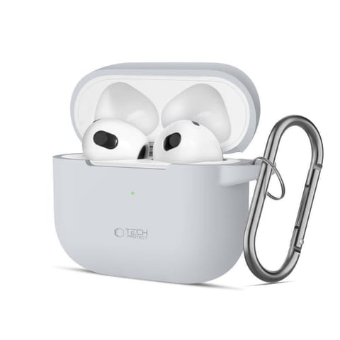 ⁨Etui APPLE AIRPODS 3 Tech-Protect Silicone Crayon szare⁩ w sklepie Wasserman.eu