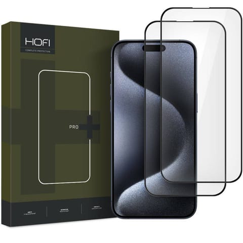 ⁨Szkło Hartowane IPHONE 16 HOFI Glass Pro+ 2-pack czarne⁩ w sklepie Wasserman.eu