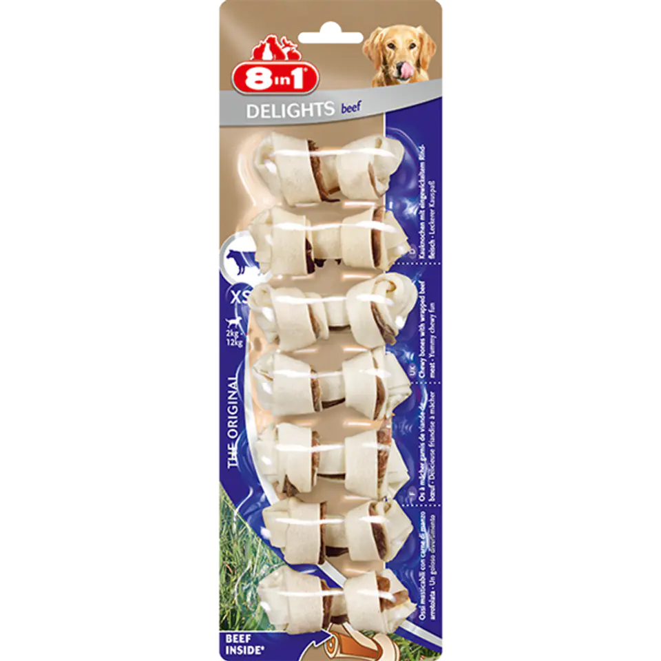 ⁨8in1 Delights Beef Bones XS 7 pcs. [T108733]⁩ at Wasserman.eu