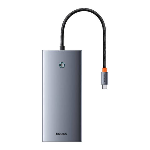 ⁨Hub 13w1 Baseus PortalJoy USB-C do HDMI+DP+VGA+C+USB+PD+RJ45+SD/TF+3.5mm (szary)⁩ w sklepie Wasserman.eu