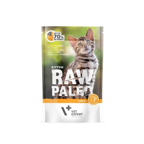 ⁨VetExpert Raw Paleo kitten - Indyk saszetka 100g⁩ w sklepie Wasserman.eu