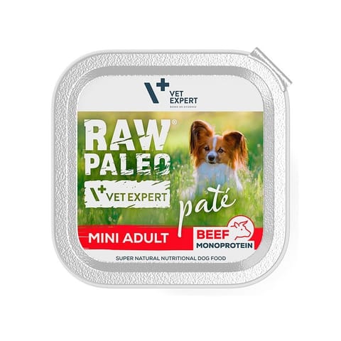 ⁨RAW PALEO Pate Mini Adult Beef - wet dog food - 150 g⁩ at Wasserman.eu