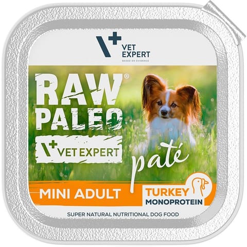⁨VetExpert Raw Paleo Indyk Pate Mini Adult alu tray 150g⁩ w sklepie Wasserman.eu