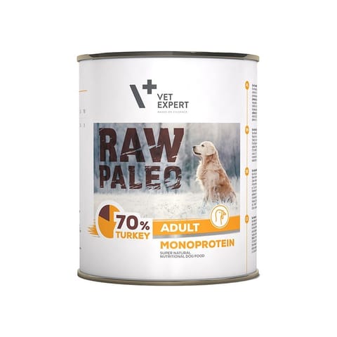 ⁨RAW PALEO Adult Monoprotein Turkey - wet dog food - 800 g⁩ at Wasserman.eu