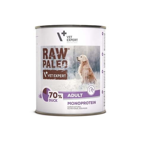⁨VetExpert Raw Paleo Kaczka Adult Can 800g⁩ w sklepie Wasserman.eu