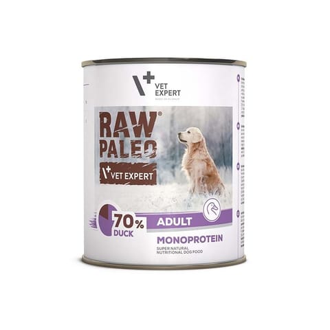 ⁨RAW PALEO Adult Monoprotein Duck - wet dog food - 800 g⁩ at Wasserman.eu