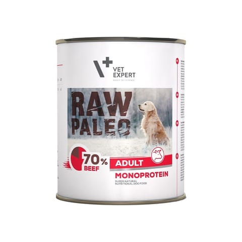 ⁨RAW PALEO Adult Monoprotein Beef - wet dog food - 800 g⁩ at Wasserman.eu