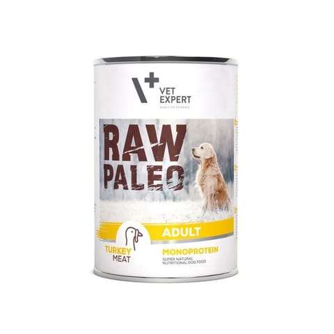 ⁨RAW PALEO Adult Monoprotein Turkey - wet dog food - 400 g⁩ at Wasserman.eu