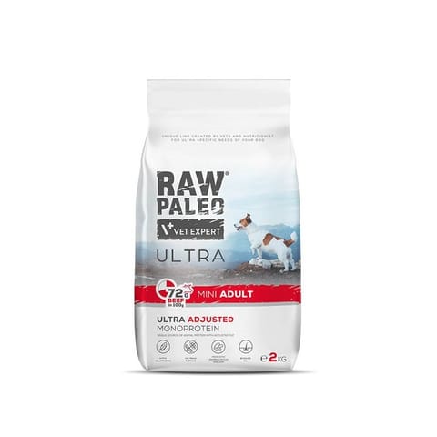 ⁨RAW PALEO Ultra Mini Adult Beef - dry dog ​​food - 750 g⁩ at Wasserman.eu