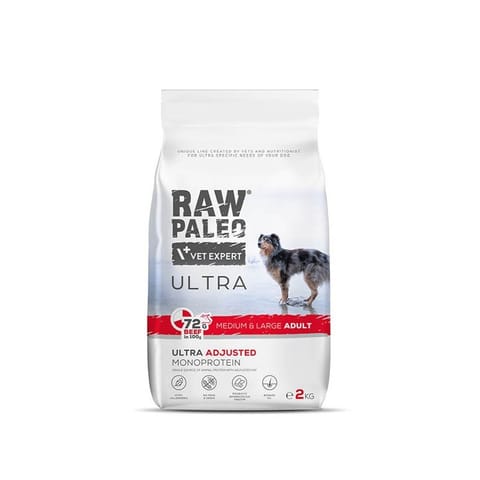 ⁨RAW PALEO Ultra Medium&Large Adult Beef - dry dog ​​food - 2 kg⁩ at Wasserman.eu