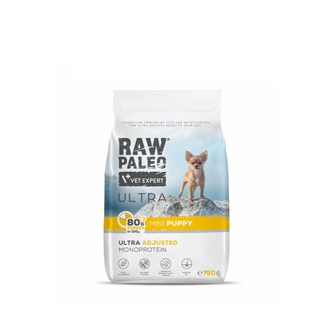 ⁨RAW PALEO Ultra Mini Puppy Turkey - dry food for puppies - 750 g⁩ at Wasserman.eu