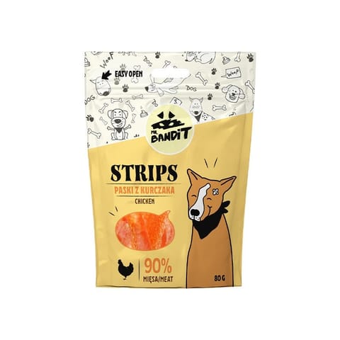 ⁨MR. BANDIT STRIPS Chicken strips - dog treat - 80 g⁩ at Wasserman.eu