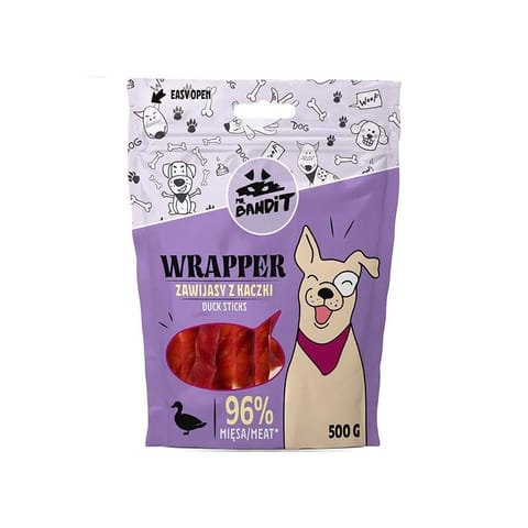 ⁨MR. BANDIT WRAPPER Duck Wrap - dog treat - 500 g⁩ at Wasserman.eu