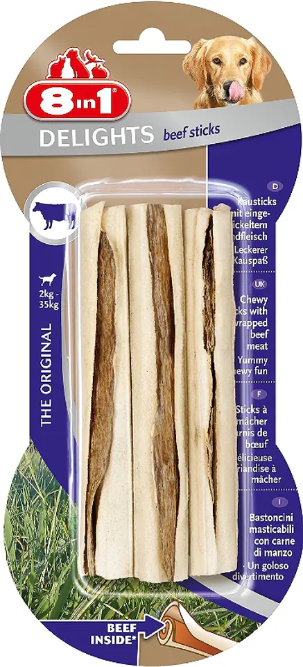 ⁨8in1 Przysmak Delights Beef Bone Sticks 3 szt. [T108856]⁩ w sklepie Wasserman.eu