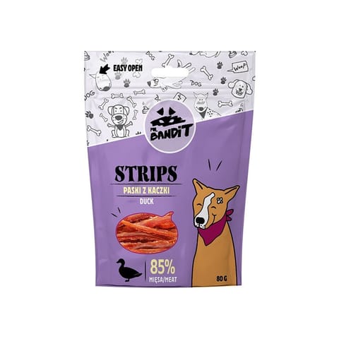 ⁨VetExpert Mr. Bandit STRIPS paski z kaczki 80g⁩ w sklepie Wasserman.eu