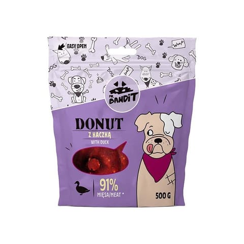 ⁨MR. BANDIT DONUT with Duck - dog treat - 500 g⁩ at Wasserman.eu