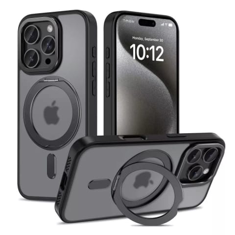 ⁨TECH-PROTECT MAGRING MAGSAFE IPHONE 16 PRO MATTE BLACK⁩ w sklepie Wasserman.eu