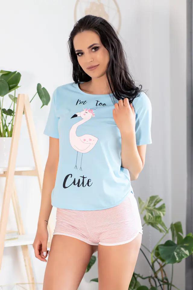 Piżama Cute Flamant Niebiesko-Różowy (Rozmiar L/XL) w sklepie Wasserman.eu
