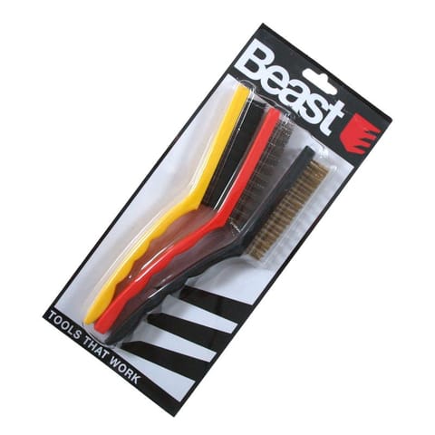 ⁨Zestaw szczotek drucianych stal mosiądz nylon 85 mm 3 sztuki⁩ w sklepie Wasserman.eu