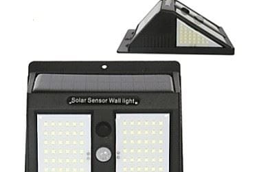 ⁨Lampa solarna naścienna z czujnikiem światła 146LED 1200mAh Li-ion (18650)⁩ w sklepie Wasserman.eu