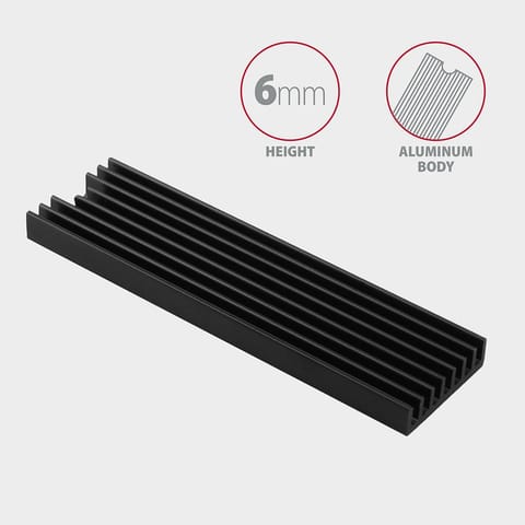 AXAGON CLR-M2L6 passive ALU heatsink height 6mm at Wasserman.eu