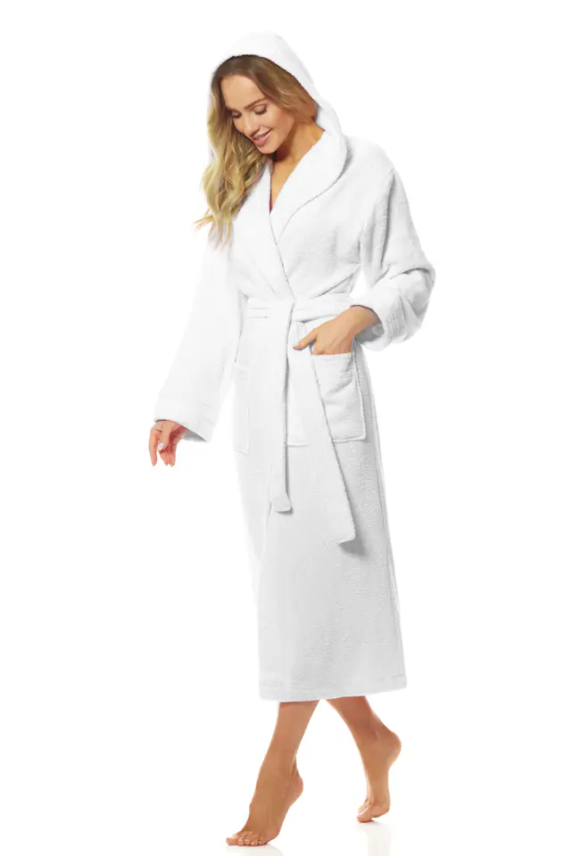 ⁨Bathrobe 2102 white (size XL)⁩ at Wasserman.eu