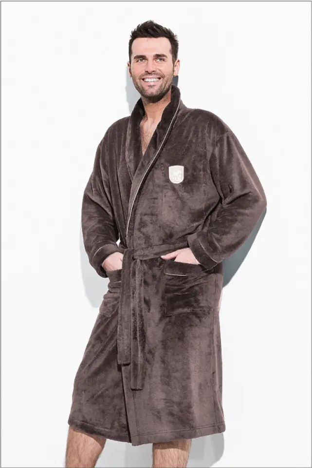 ⁨Bathrobe Boris Navy (size L)⁩ at Wasserman.eu