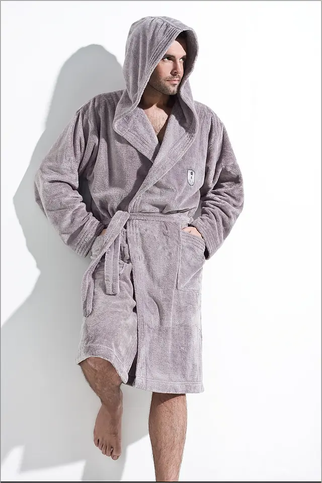 ⁨Bathrobe Iwo grey (size XXL)⁩ at Wasserman.eu