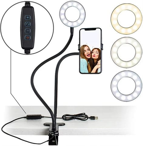 ⁨ZD67F Lampa pierścieniowa do selfie       uchwyt⁩ w sklepie Wasserman.eu