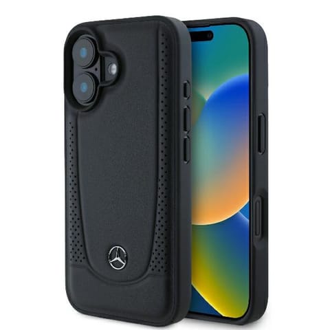 ⁨Mercedes MEHCP16SARMBK iPhone 16 6.1" czarny/black hardcase Leather Urban⁩ w sklepie Wasserman.eu