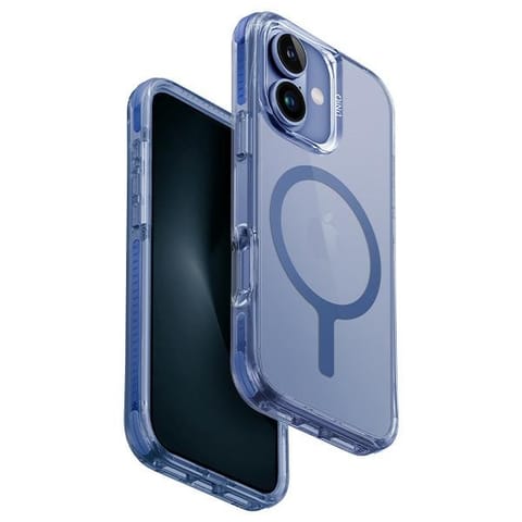 ⁨UNIQ etui Combat iPhone 16 6.1" Magclick Charging niebieski/pearl blue⁩ w sklepie Wasserman.eu