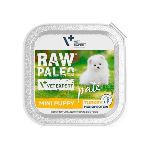 ⁨RAW PALEO Pate Mini Puppy Turkey - wet food for puppies - 150 g⁩ at Wasserman.eu