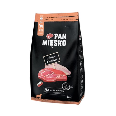 ⁨Pan Mięsko Cielęcina z Indykiem dla psa XL 20kg⁩ w sklepie Wasserman.eu