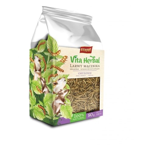 ⁨VITAPOL Vita Herbal Mealworm larvae - treat for rodents - 4 x 80g⁩ at Wasserman.eu