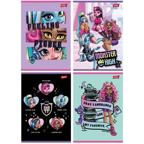 ⁨Zeszyt A5 32k 3linia kolorowa 70g MONSTER HIGH UNIPAP⁩ w sklepie Wasserman.eu