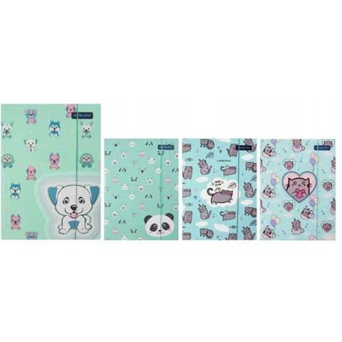 ⁨Teczka na dokumenty A4 z gumką PASTEL ANIMALS 108024001 ASTRA⁩ w sklepie Wasserman.eu