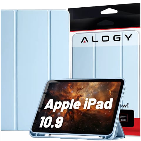 ⁨Etui do Apple iPad 10gen. 10.9" 2022 obudowa na tablet Alogy Smart Case Pencil Holder Niebieskie⁩ w sklepie Wasserman.eu