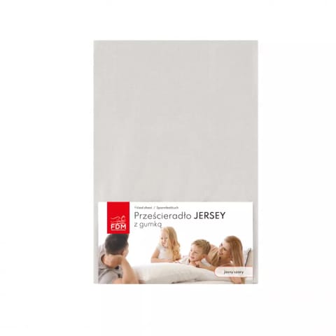 ⁨Prześcieradło JERSEY jasno szare - 80 x 200⁩ w sklepie Wasserman.eu