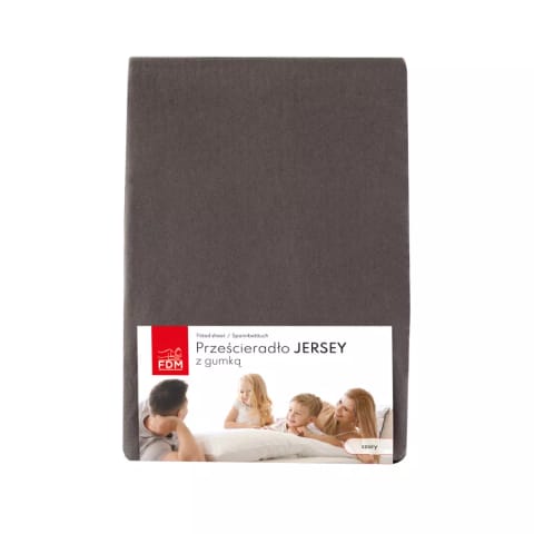 ⁨Prześcieradło JERSEY szare - 80 x 200⁩ w sklepie Wasserman.eu