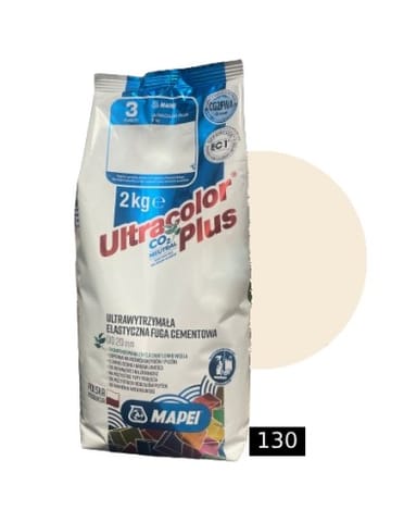 ⁨Fuga elastyczna cementowa Mapei Ultracolor Plus 130 jaśmin 2 kg⁩ w sklepie Wasserman.eu