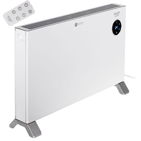 ⁨Adler Convection fan heater LCD with remote control | Convection Heater | 2000 W | Number of power levels 3 | White | IPX24⁩ at Wasserman.eu