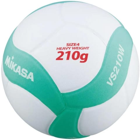 ⁨PIŁKA SIATKOWA MIKASA VS210W KIDS MINI R.4 210g biało/zielona⁩ w sklepie Wasserman.eu