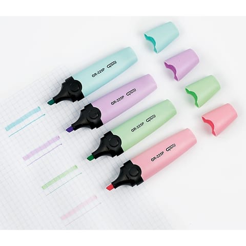 ⁨Zakreślacze Grand GR-225P pastel 4 kolory⁩ w sklepie Wasserman.eu